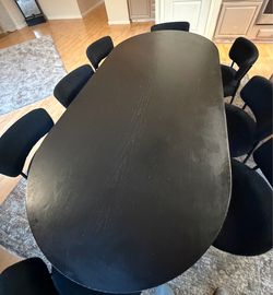 Black Dining Table With 8 Chairs
