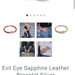 LSJ Sterling Silver Evil Eye Bracelet 