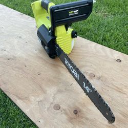 Ryobi Cordless Brushless Hp 40v Chainsaw (no Battery No Charger) Tool Only 