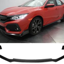 Fits 17-21 Honda Civic Si 5DR Hatchback T-R Style Unpainted PU Front Bumper Lip