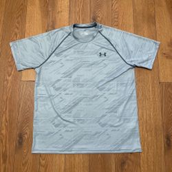 Under Armour Gray Printed Athletic T-Shirt