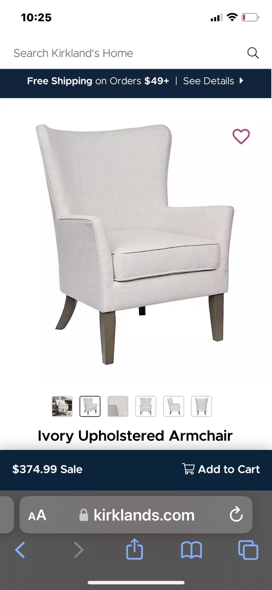 Wingback chairs - Kirklands Brand Like New!