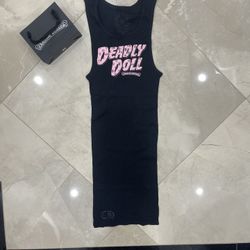 Chrome Hearts Black And Pink Tank Dress Size Medium 