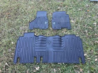 2013-2018 RAM 1500 CREW CAB OEM MOPAR ALL WEATHER RUBBER FLOOR MATS SET BLACK