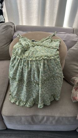 Green Floral Ruffle Cami Top and Shorts Set