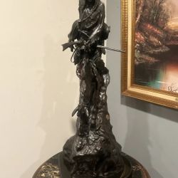 Frederic Remington Mountain Man Bronze Sculpture 