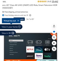 Brand New 65inch Roku Tv