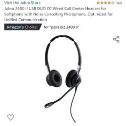 New Jabra BIZ 2400 II Noise Cancelling Headset / Earphones