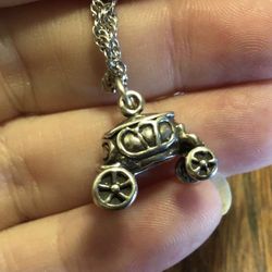 Sterling silver coach pendant and chain