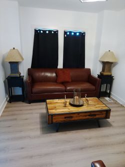 Leather couch set