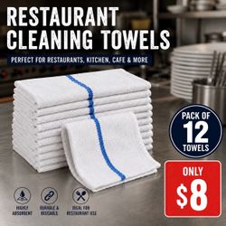 Restaurant Bar Mop Towels - 12 Pack $8