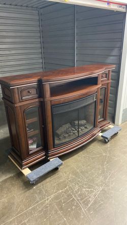 Tv stand with electrical fire place