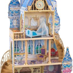 KidKraft Disney® Princess Cinderella Royal Dream Wooden Castle Dollhouse, Over 4 Feet Tall
