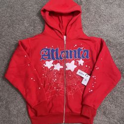 Sp5der Atlanta Zip Up Hoodie - M