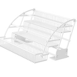 3-Tier Steel Wall Cabinet Shelving,Pull Down Spice Organizer,Can Support 10kg, for Home Cupboard Bar Cafe(Color 1,31.5x21.5x24cm)