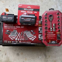 Milwaukee Batteries And Tool Set