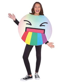 Kids Puking Rainbow Emoji Costume