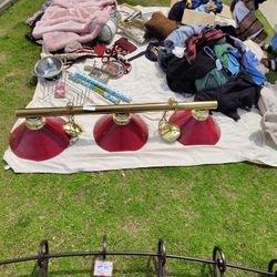 Pool Table Light With Balls and Rack