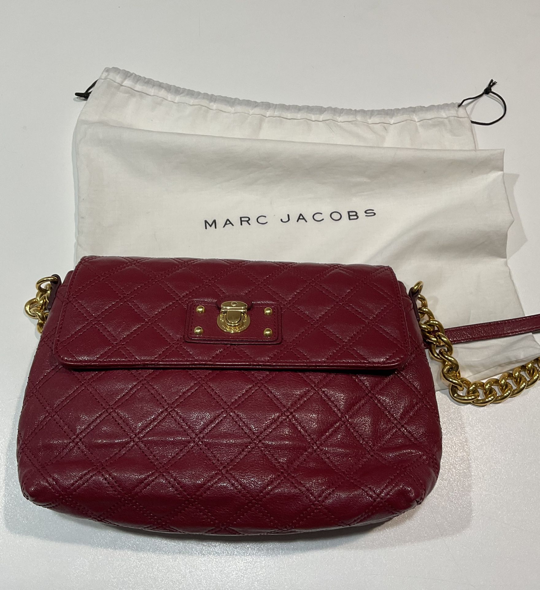 NWT Marc Jacobs Quilted Genuine Soft Lamb Leather Shoulder Bag, 11x8”