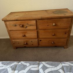 Solid Wood Unfinished Dresser 
