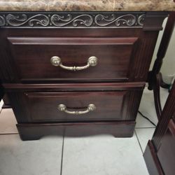 Comoda de 6 gavetas marron/Mesas de noche, Madera, marron