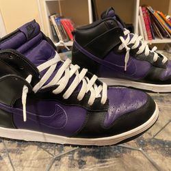 Nike Dunks Black Purple Ink high