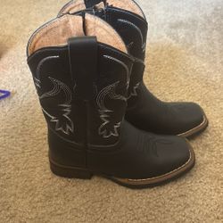 Kids Black Western Boots 