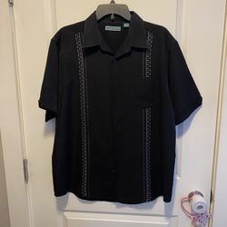 Cubavera men's short-sleeve guayabera shirt size large must pick up