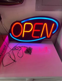 Fallon Neon Xenon LED “OPEN” Sign – 27x15, Fully Functional with Adjustable Light Modes