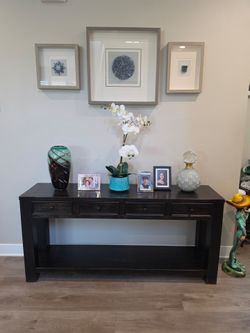 Stylish Large & Long Galveston Farmhouse 4 Drawer Sofa Entryway Console Table