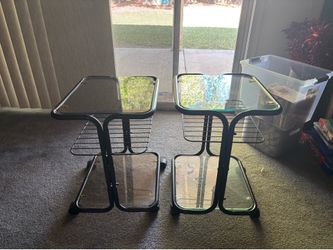 Glass End Tables (2)