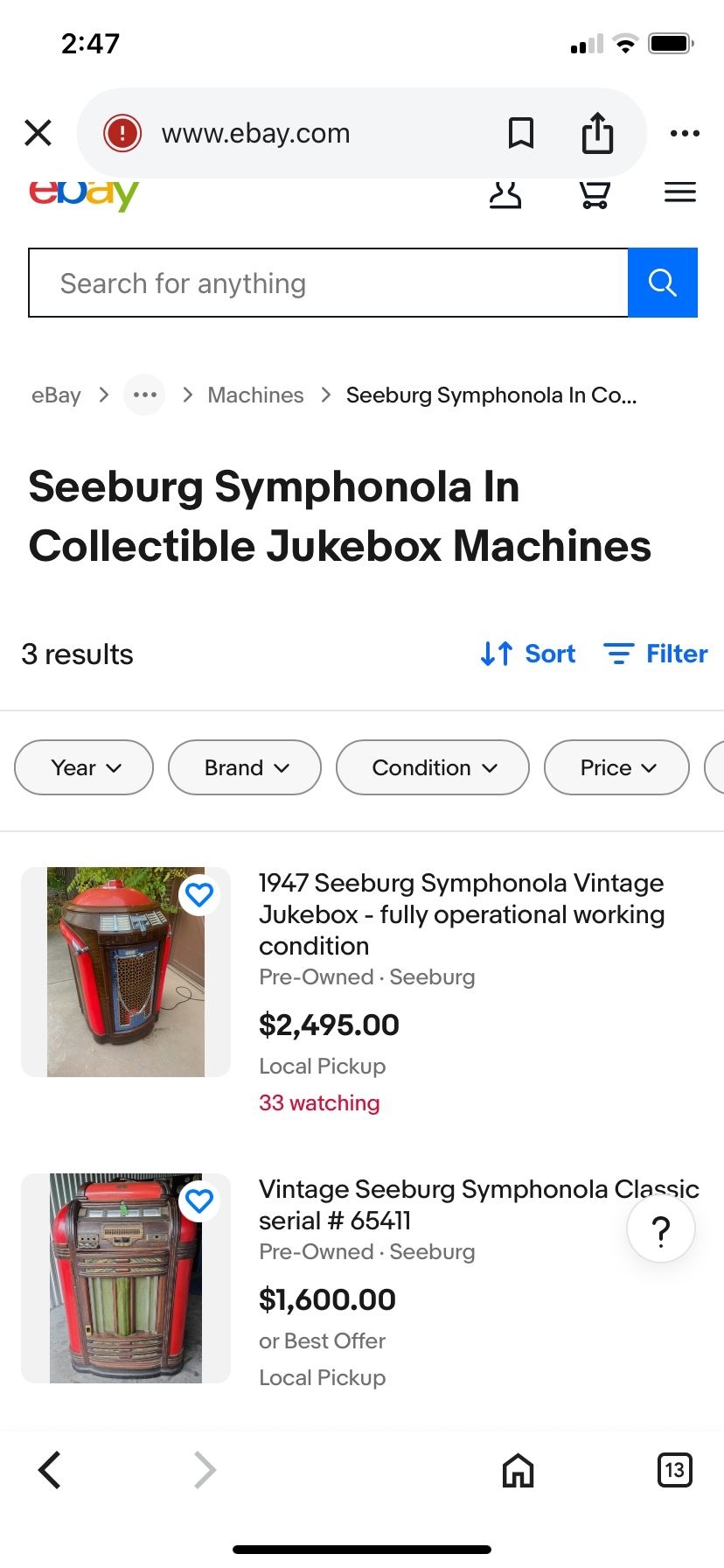 1947 Seeburg Symphonola Vintage Jukebox 