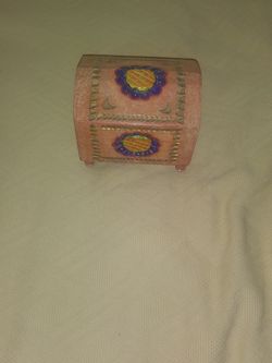 Hand-carved and hand-painted Mexican wooden box