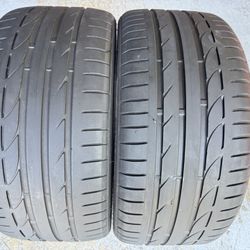Two Tires 255/35/19 Bridgestone Potenza S001 With 70-75% Left Excellent Pair 