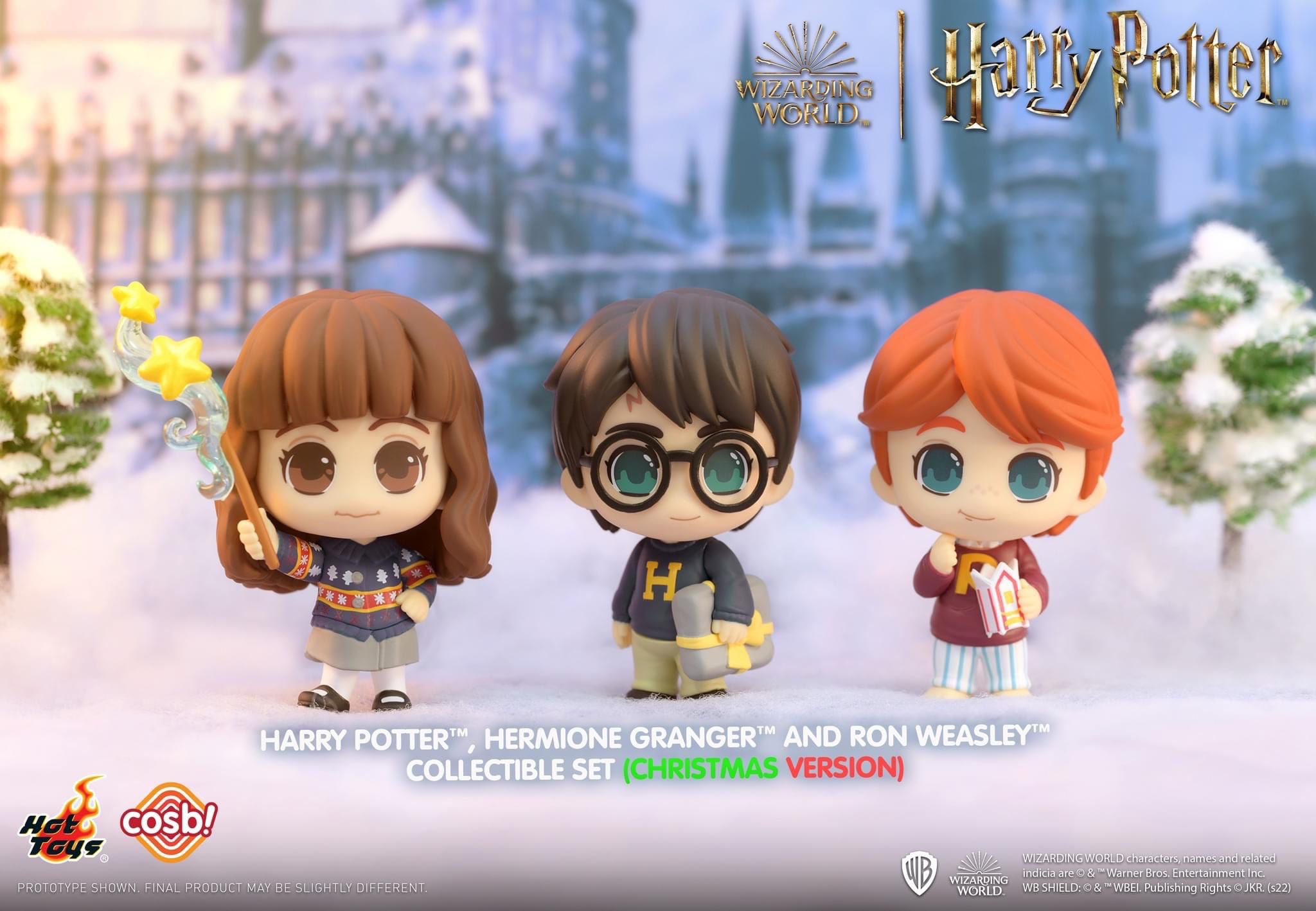 Harry Potter Cosbi Bubble Head Collectible Set Christmas Edition 