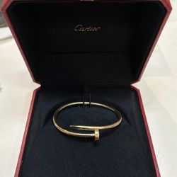 Car'teer Nail 18K Yellow Gold-Plated Size 19 Bangle (Include Original Box)