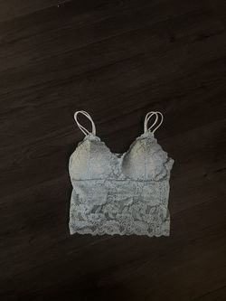 Light Blue Laced Crop Top 