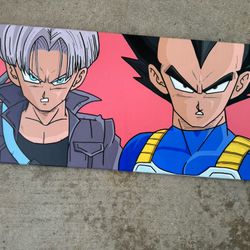 Dragon Ball Z Future Trunks x Vegeta Canvas Big Painting 