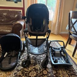 Baby stroller with car seat