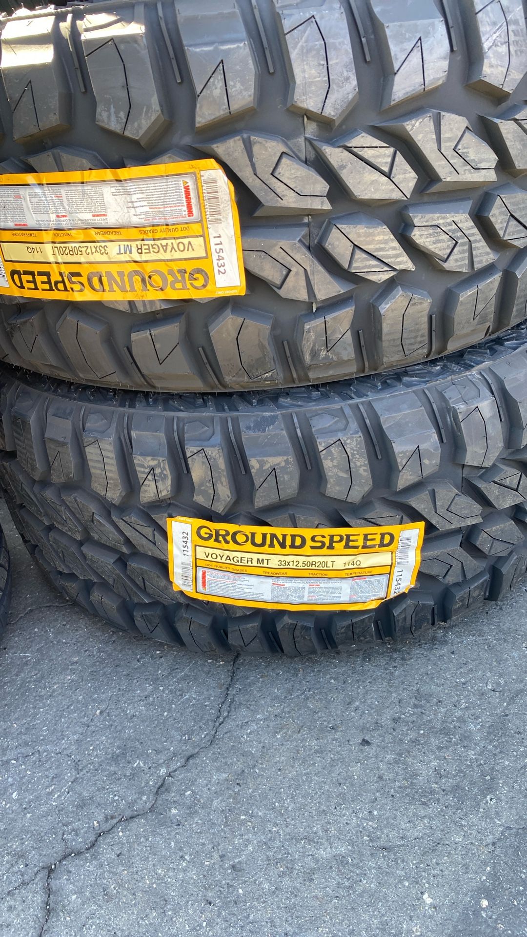 2:33x12.50R20. New Mud terrain Only $500