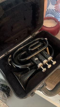 Black Lacquer Pocket Trumpet with Case