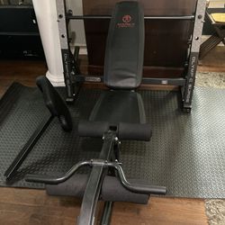 Marcy Olympic Weight Bench w/Squat Rack and Arm Curl Station 