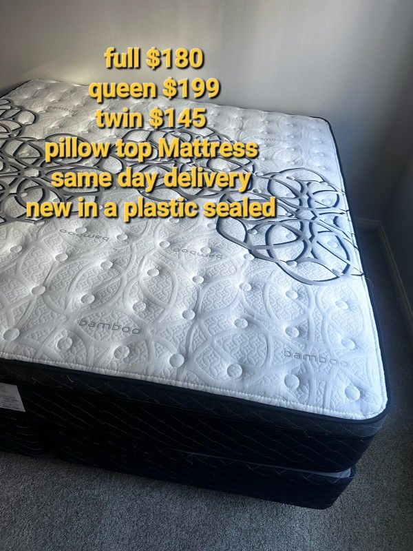 📢full Size Mattress Pillow Top 12