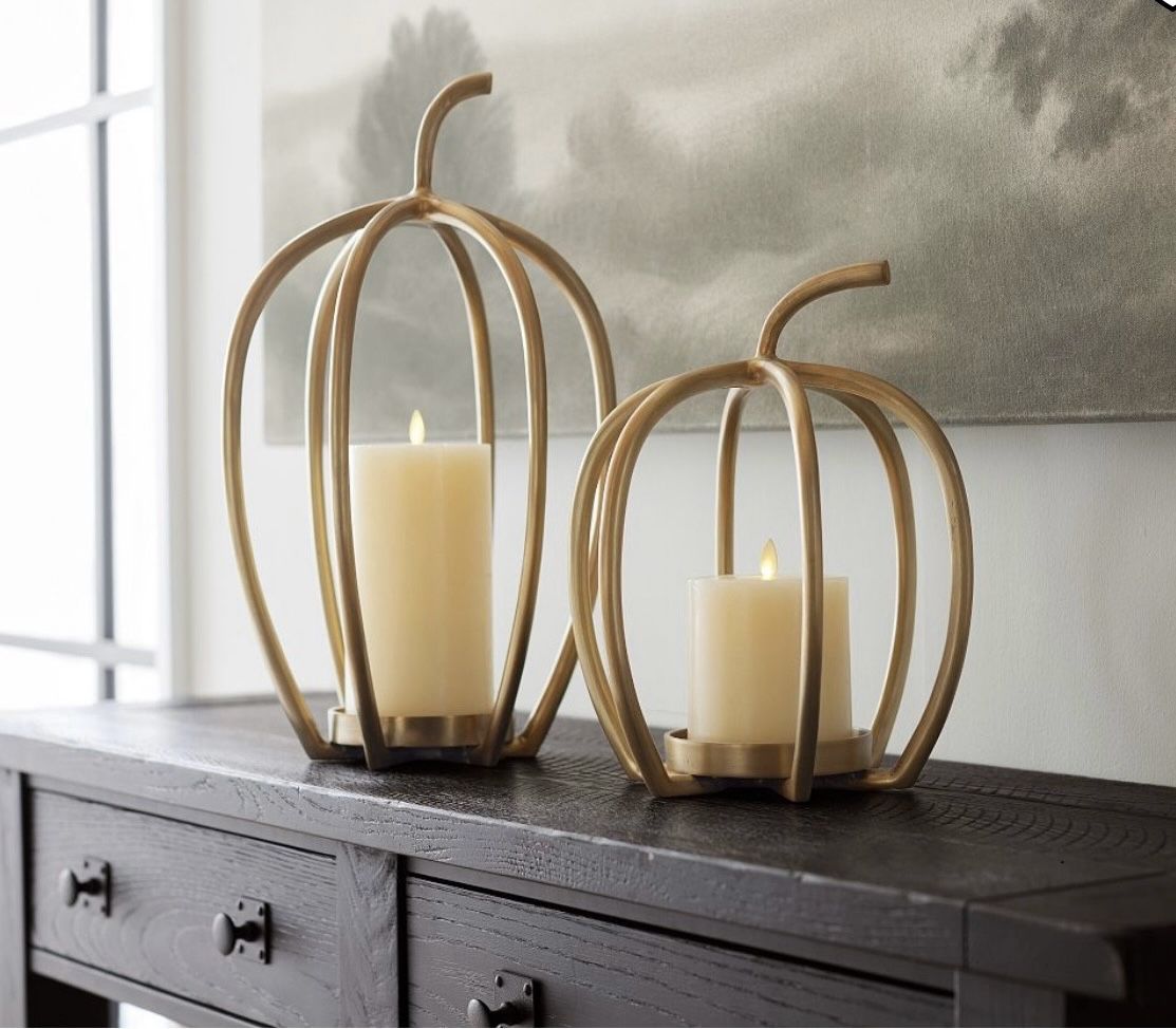 Brand New Brass Medium Pumpkin Candle Holder