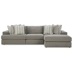 Avaliyah 3-Piece Sectional with Chaise Extensive Stock Liquidation