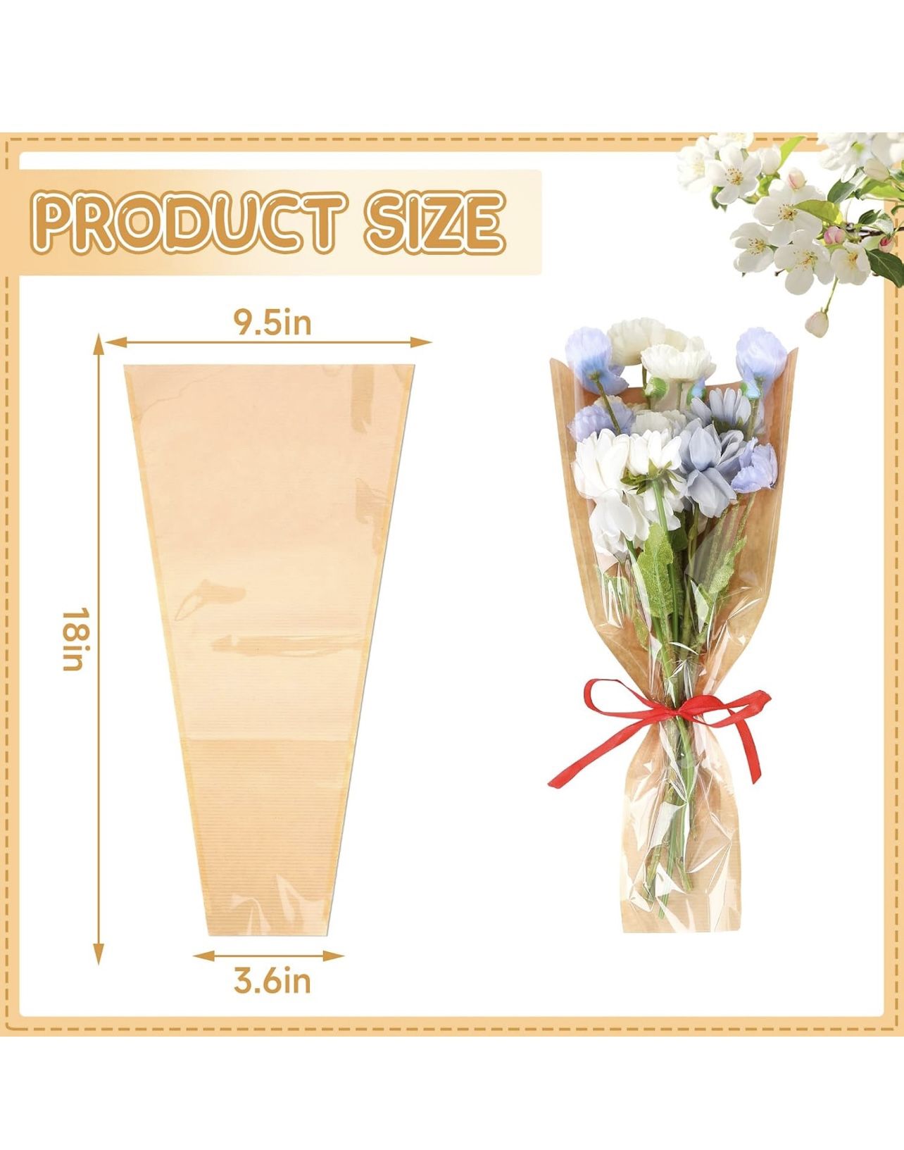 Flower Bouquet Wrapping Paper 