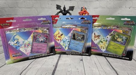 Pokemon Prismatic Evolutions Tech Sticker Collection