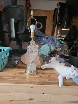 Antique lamp and shade