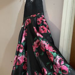 Ball Gown Floral Prom Dress