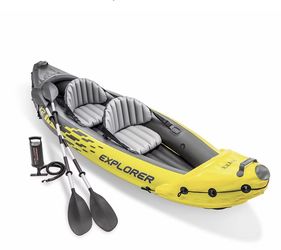 Inflatable Two Person Kayak With Paddles